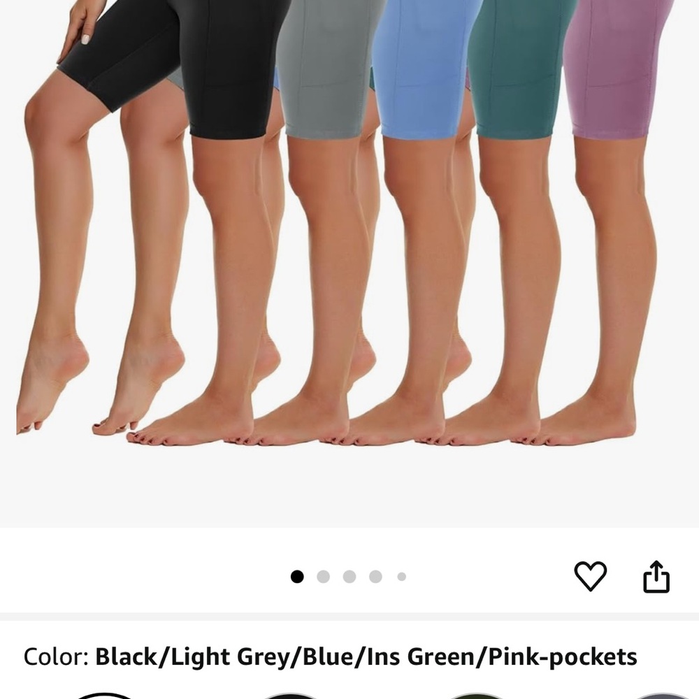 SET OF 3! Colorful High-Waisted Biker Shorts from Amazon- 3 PAIRS ONLY!